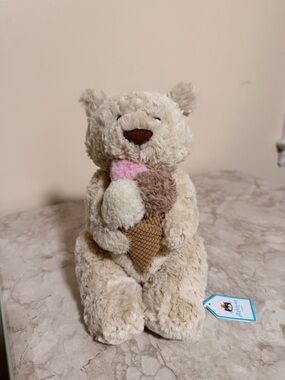 Jellycat NWT exclusive FAO oatus bear with ice cream